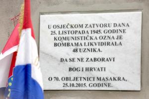 UBACIVŠI BOMBE U ĆELIJE ZATVORA U OSIJEKU OZNA NAPRAVILA MASAKR NAD 48 HRVATSKIH ZATOČENIKA (25. listopada1945)