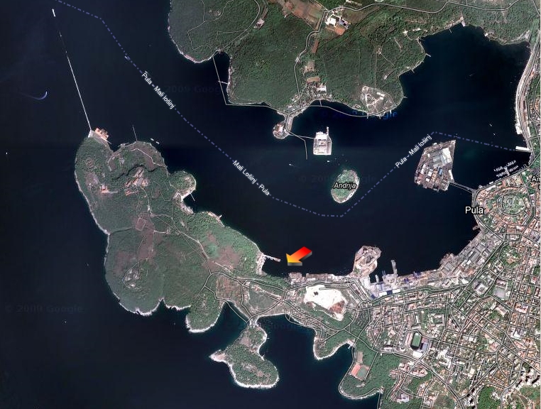 Položaj Vregarole pogled Google earth